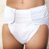 Pupus - Wiederverwendbare Stoffwindel für Erwachsene (mit Saugeinlage) - Weiß