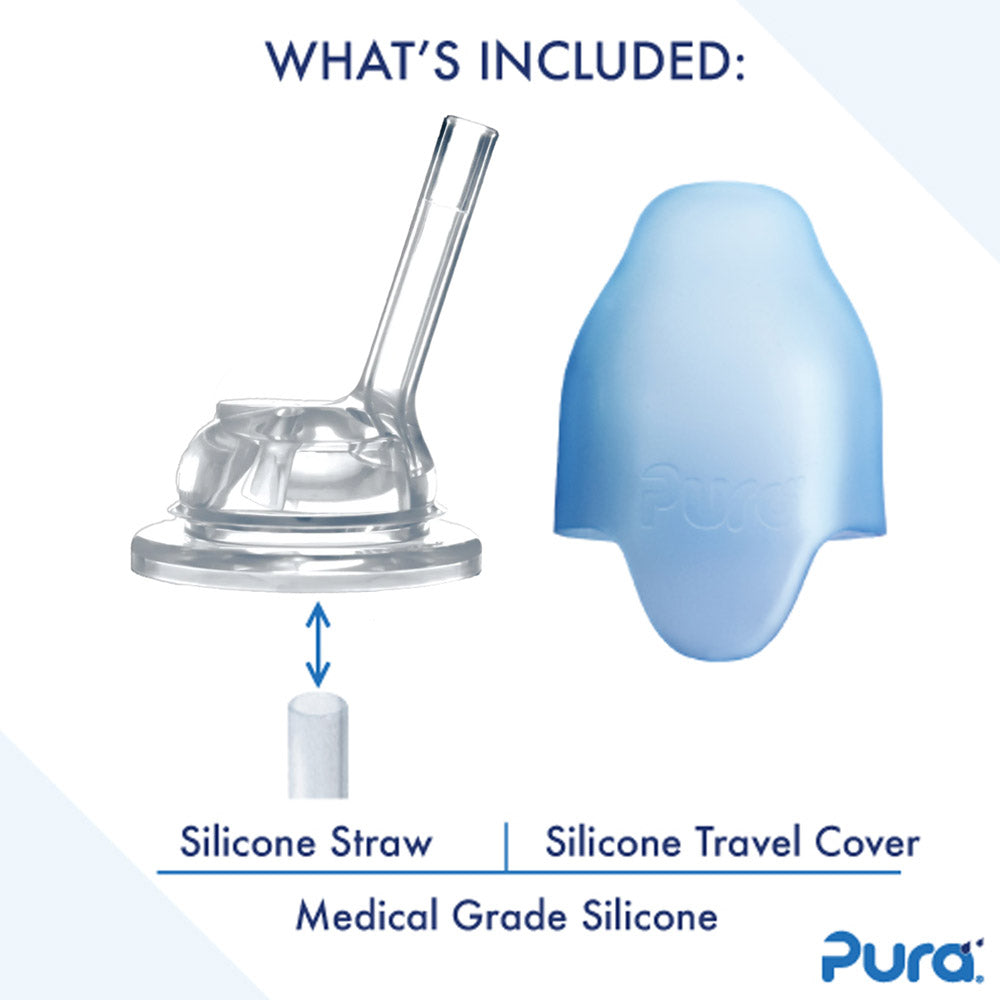 Pura Kiki - KIDDO Trinkflasche 325ml - Strohhalm Aufsatz (inkl. Schutzkappe)