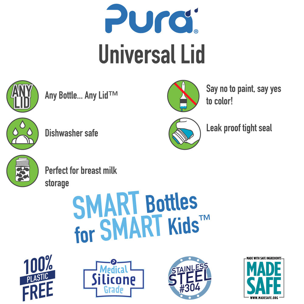 Pura Kiki - Universaldeckel für Trinkflaschen (Universal Verschluss)