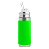 Pura Kiki ISO-Trinkflasche 260ml - mit Strohhalm Aufsatz, Schutzkappe und Sleeve