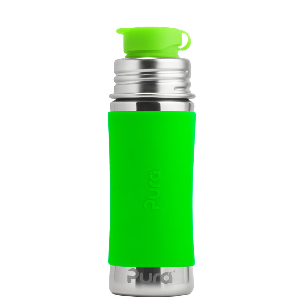 Pura Kiki Sportflasche - 325ml - BigMouth™ Aufsatz (inkl. Silikonüberzug)