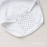 Milchmädchen - Bodyerweiterung (Bodyverlängerung) - Punkte Weiß - Einzeln (alle Größen)