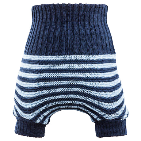 Little Clouds – doppeltgestrickte Wollüberhose aus Merinowolle – Made in Germany - Marine & Hellblau