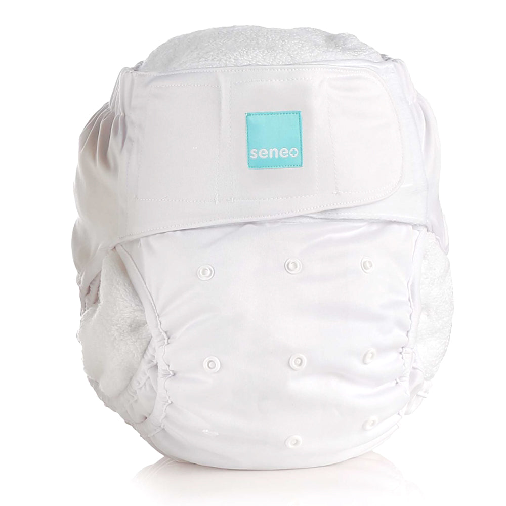 Seneo - Erwachsenen Stoffwindel (Inkontinenz Windel) - 3 Größen S, M und L - Weiß