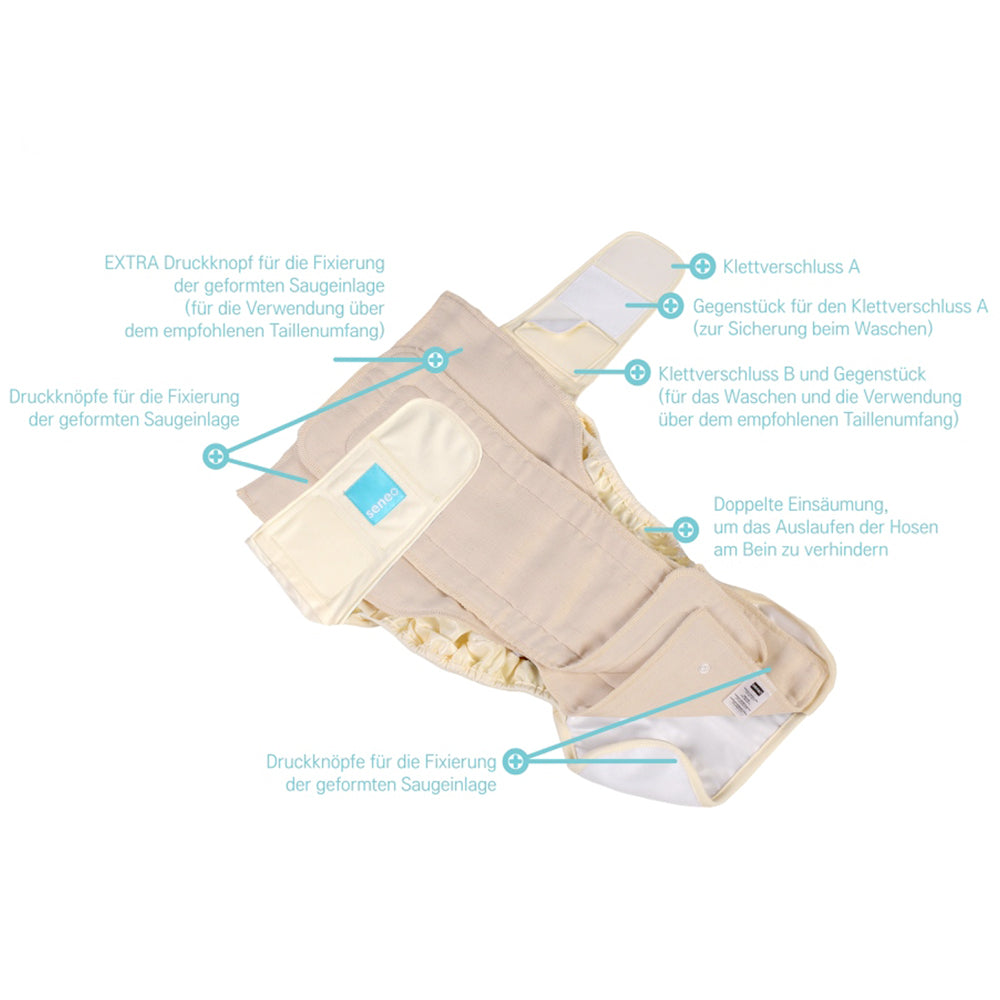Seneo - Booster Saugeinlagen (Bio-Baumwolle) - 2 Stück