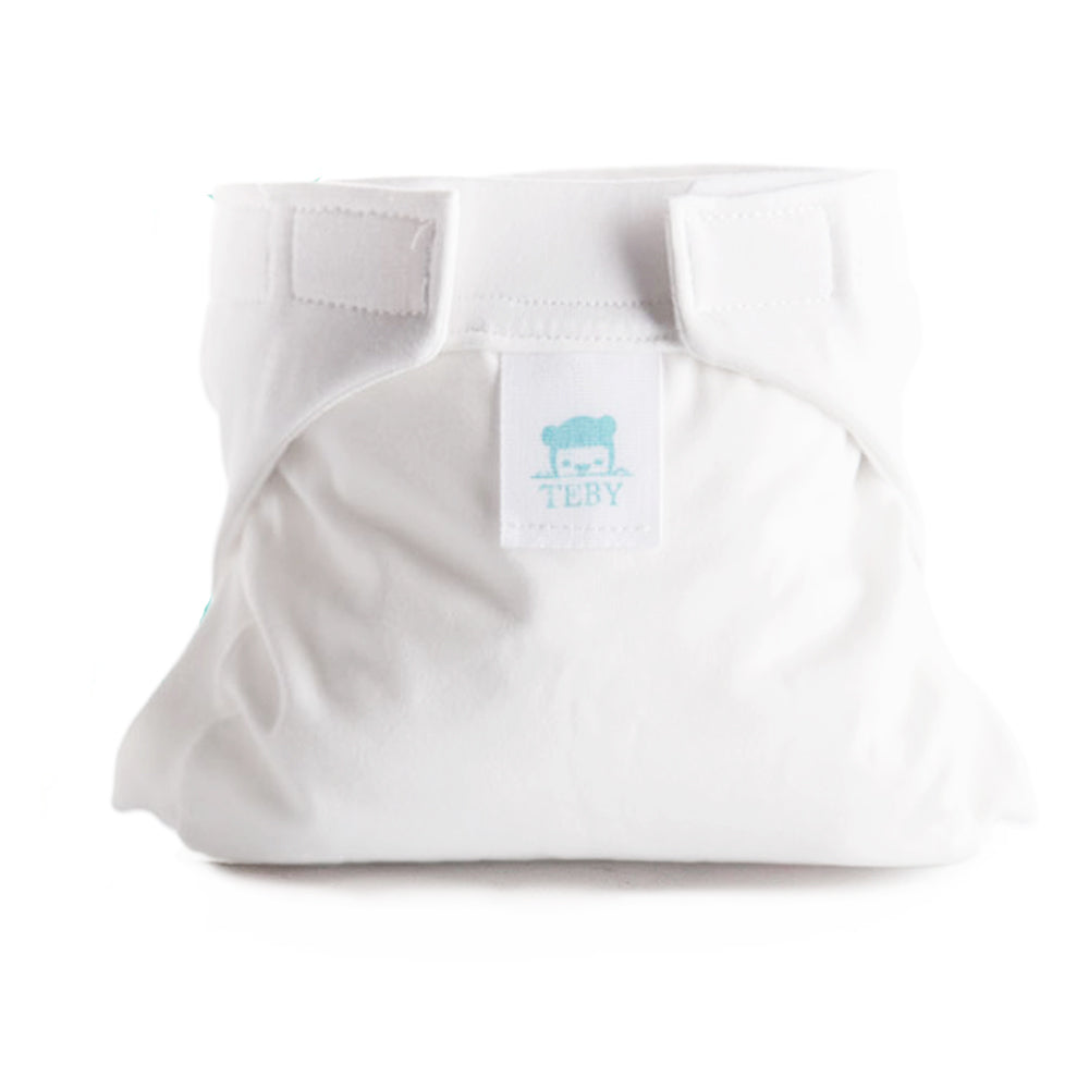 Culla di Teby (AI3) - "Classic" Baumwolle Hybridwindel - Weiß