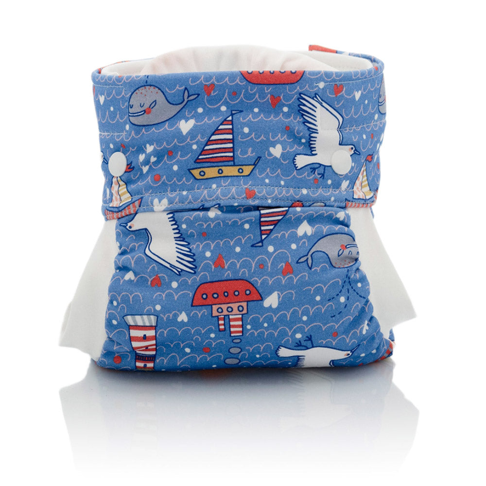 Culla di Teby (Hybridwindel) - I Love Sea - Bio-Baumwoll-Windel. Die Beste AI3 Windel am Markt!
