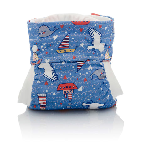 Culla di Teby (Hybridwindel) - I Love Sea - Bio-Baumwoll-Windel. Die Beste AI3 Windel am Markt!