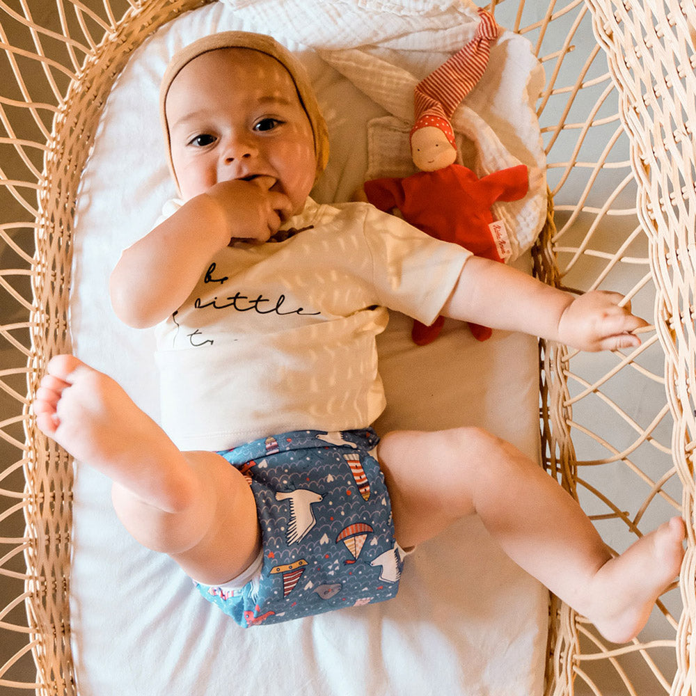 Culla di Teby (AI3) - Bio-Baumwolle Hybridwindel - (EINZELN) - I Love Sea