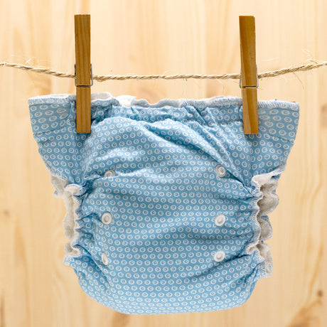 Culla di Teby - Höschenwindeln mit Pocketfunktion - Light Blue Pois - Die Stoffwindel mit extra Saugkraft!