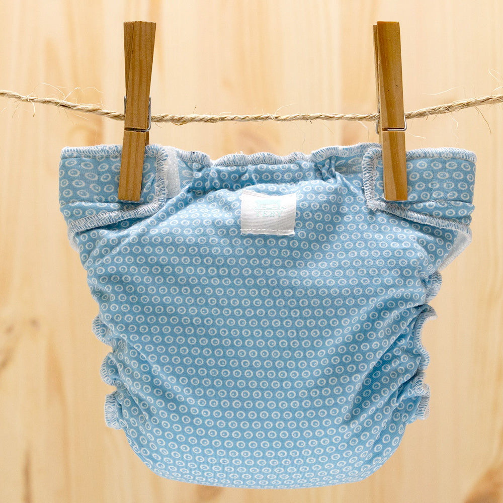 Culla di Teby - Höschenwindel (Pocketfunktion) - Light Blue Pois - Gr. 1
