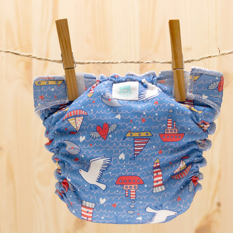 Culla di Teby - Höschenwindel (Pocketfunktion) - I Love Sea - Gr. 1