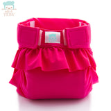 Culla di Teby  - "Soft Touch" Überhose - Schwimmwindel- (EINZELN) - Pink (mit Rüschen)
