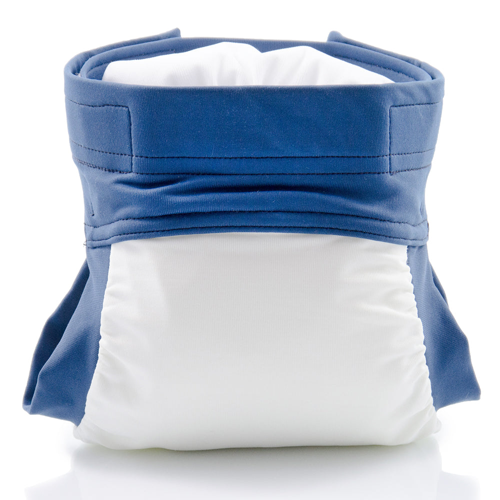 Culla di Teby  - "Soft Touch" Überhose - Schwimmwindel - (EINZELN) - Weiß & Blau