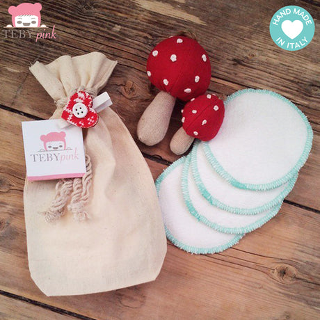 Teby Pink - waschbare Reinigungspads (Abschminkpads) - 4 Stück