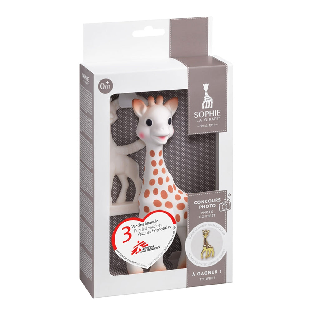 Sophie la girafe & Beißring im Geschenk-SET - 100% Naturkautschuk