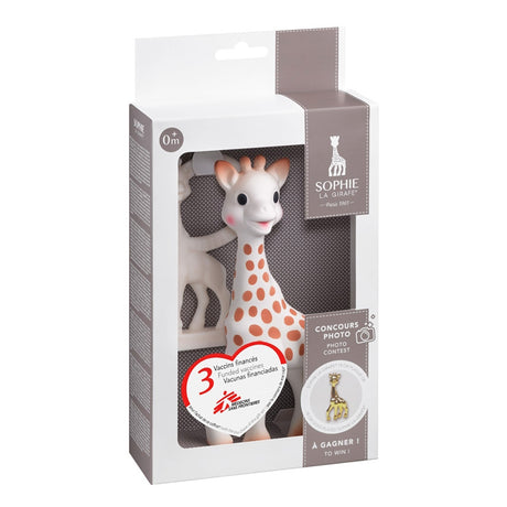 Sophie la girafe & Beißring im Geschenk-SET - 100% Naturkautschuk