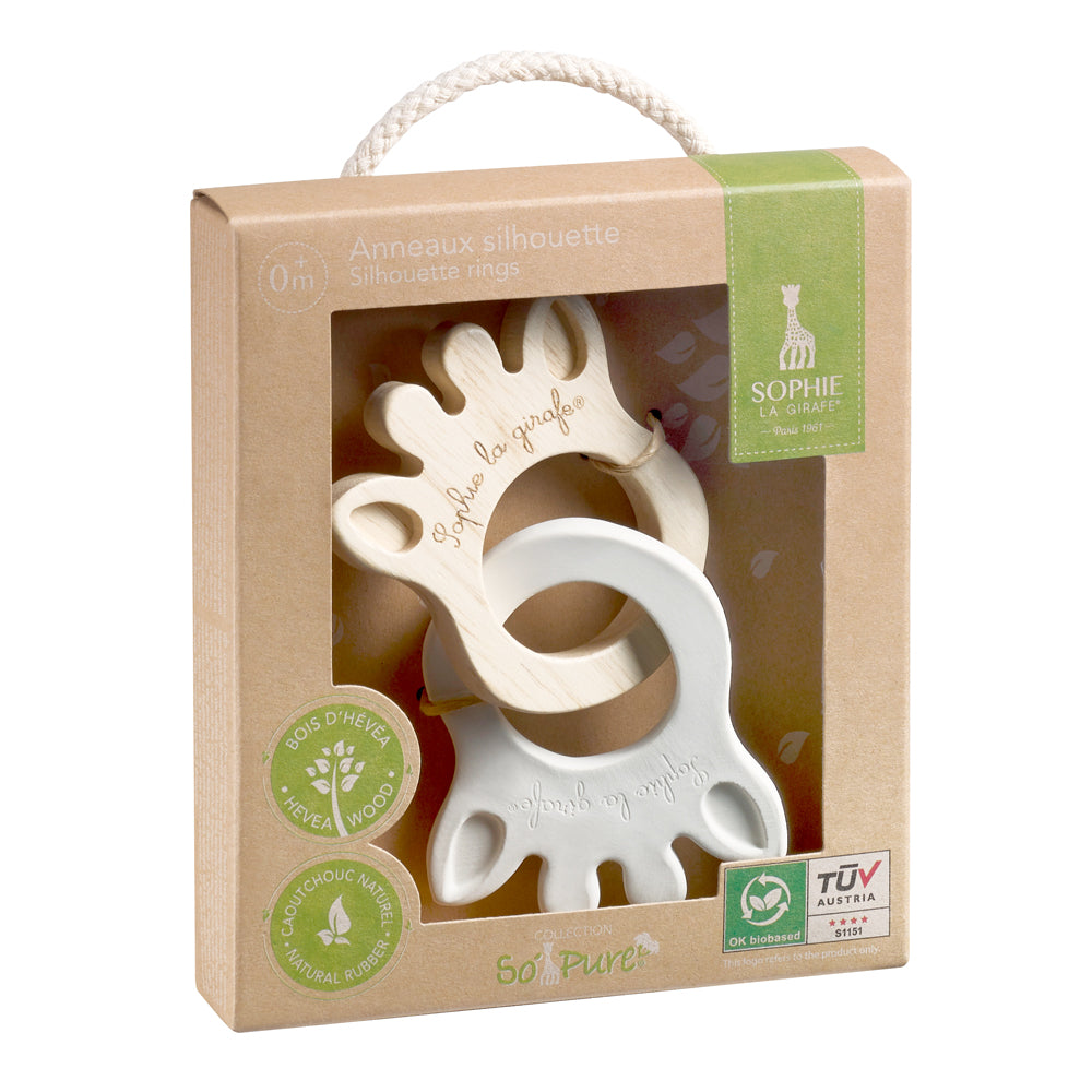 Sophie la girafe So'Pure - Silhouette Beißringe (100% natürliche Materialien) - Geschenkartikel