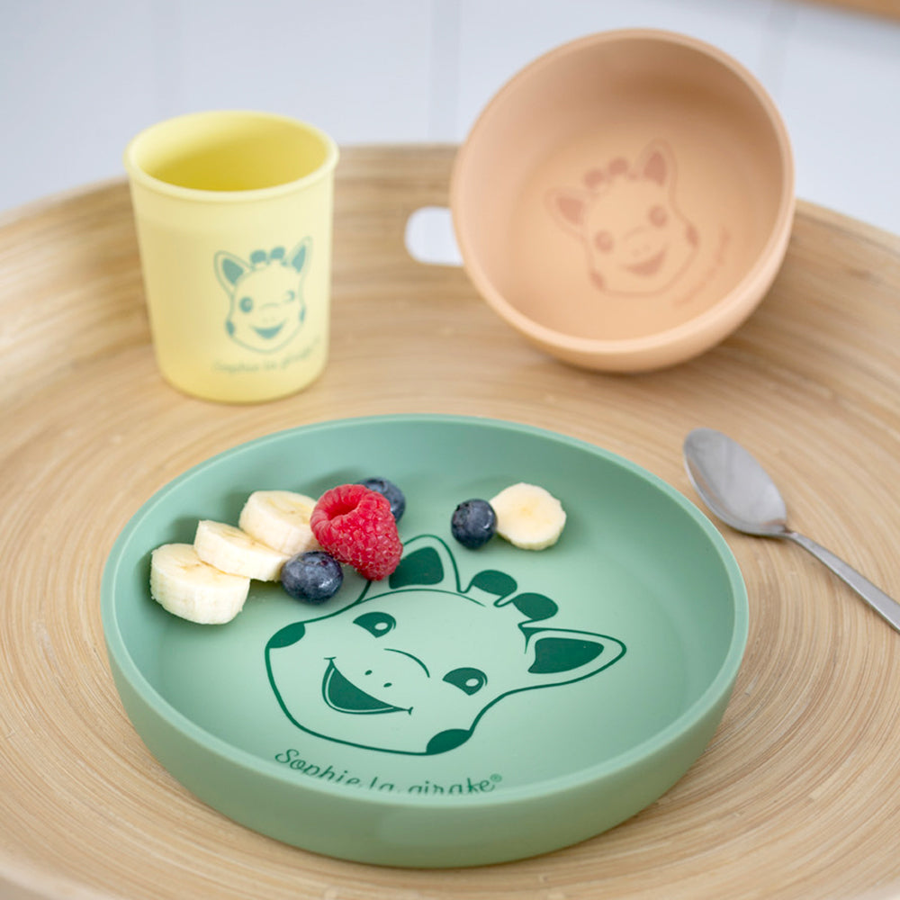 Sophie la girafe - 4-teiliges Kindergeschirr für Babys - 100 % Silikon