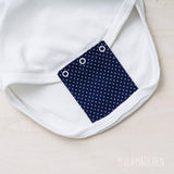 Milchmädchen - Bodyerweiterung (Bodyverlängerung) - Punkte Blau - Einzeln (alle Größen)