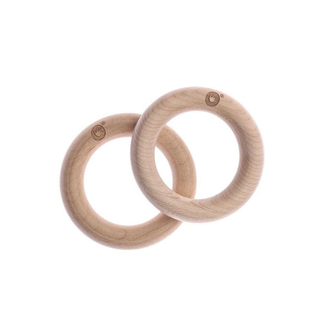 XKKO Beißringe aus unbehandeltem umweltfreundlichem Ahorn Holz - 2 Stück