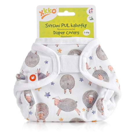 XKKO PUL-Überhose - Newborn (2-4 kg) - Verträumte Schafe - PUL-Überhose für Stoffwindeln