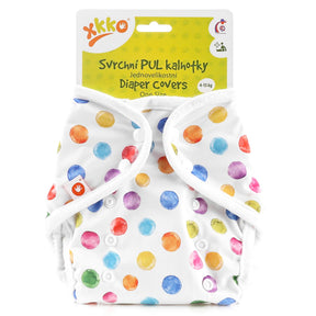 XKKO PUL-Überhose - One Size (4-15 kg) - Aqurell Tupfen - PUL-Überhose für Stoffwindeln