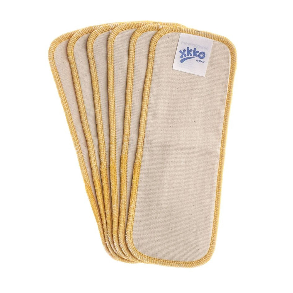 XKKO - Booster - Zusatzsaugeinlagen (100% Bio-Baumwolle) - 6 Stück