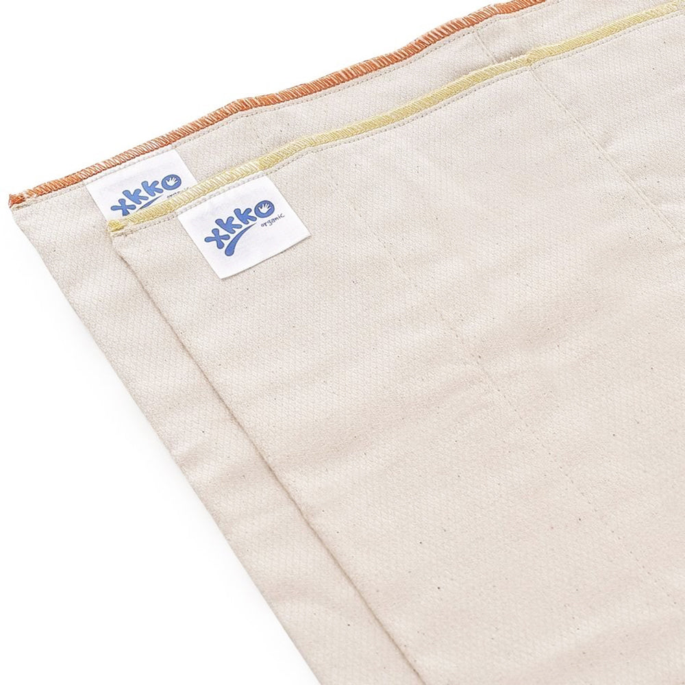 XKKO - Prefolds - 100% Bio-Baumwolle - Birds Eye - 6 Stück - versch. Größen