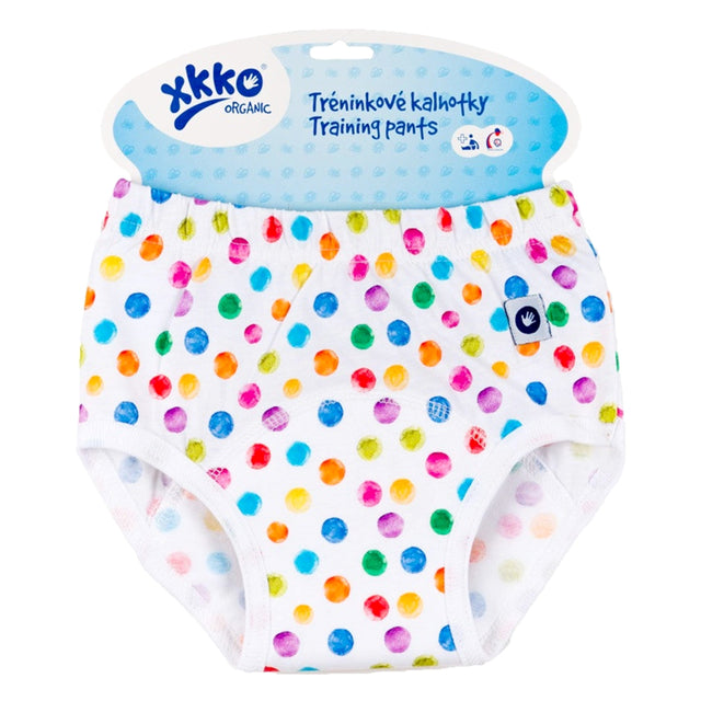 XKKO Trainer - 100% Bio-Baumwolle - Watercolor Polka Dots. 100% Bio-Baumwolle.