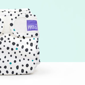 Bambino Mio MioSoft Überhose Dalmatian Dots in Seitenansicht mit Klettverschluss