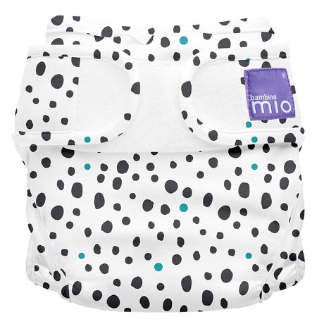 Bambino Mio MioSoft Überhose (MioDuo) im Design Dalmatian Dots von vorn, mit doppelten Beinbündchen