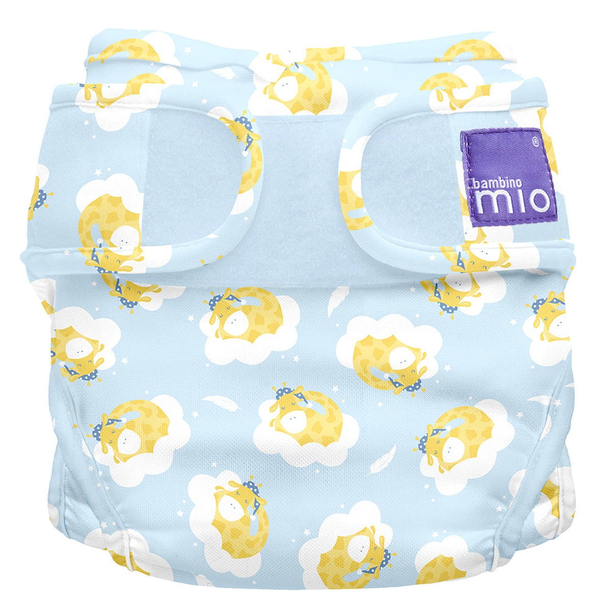 Bambino Mio MioSoft Überhose (MioDuo) im Design Dreamy Giraffe von vorn, mit doppelten Beinbündchen