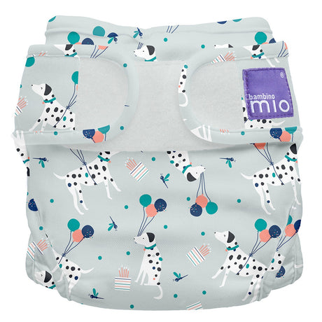 Bambino Mio MioSoft Überhose (MioDuo) im Design Puppy Party von vorn, mit doppelten Beinbündchen