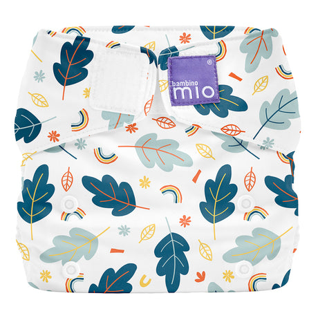 Bambino Mio MioSolo Classic All-in-One Stoffwindel One Size im Design Little Leaves von vorn