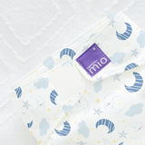 Detail der Bambino Mio MioSolo Classic Magical Moon: Klettverschluss und Etikett