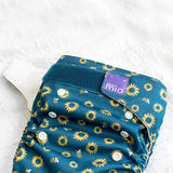 Bambino Mio MioSolo Classic Sunflower Power geöffnet mit Klettlasche