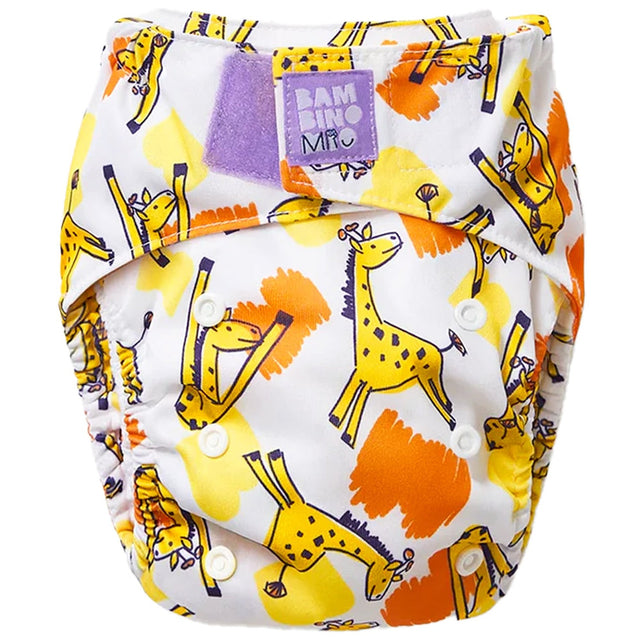 Bambino Mio Revolutionary wiederverwendbare AIO Windel One Size im Design Chomp (Giraffen und Löwen)