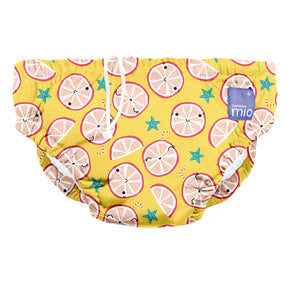 Bambino Mio waschbare Schwimmwindel im Design Cool Citrus (gelb mit Orangenscheiben), Größen S bis XL