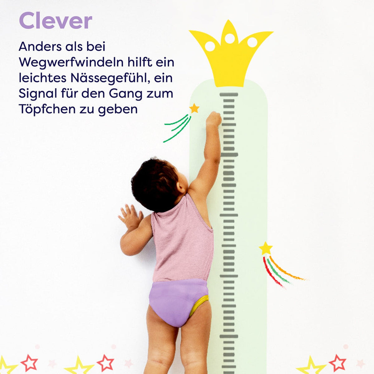 Bambino Mio Grafik: leichtes Nässegefühl als Signal für den Gang zum Töpfchen