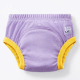 Bambino Mio Trainer (Töpfchen-Trainingshose aus Baumwolle) in Grape (Lila) mit gelbem Bund