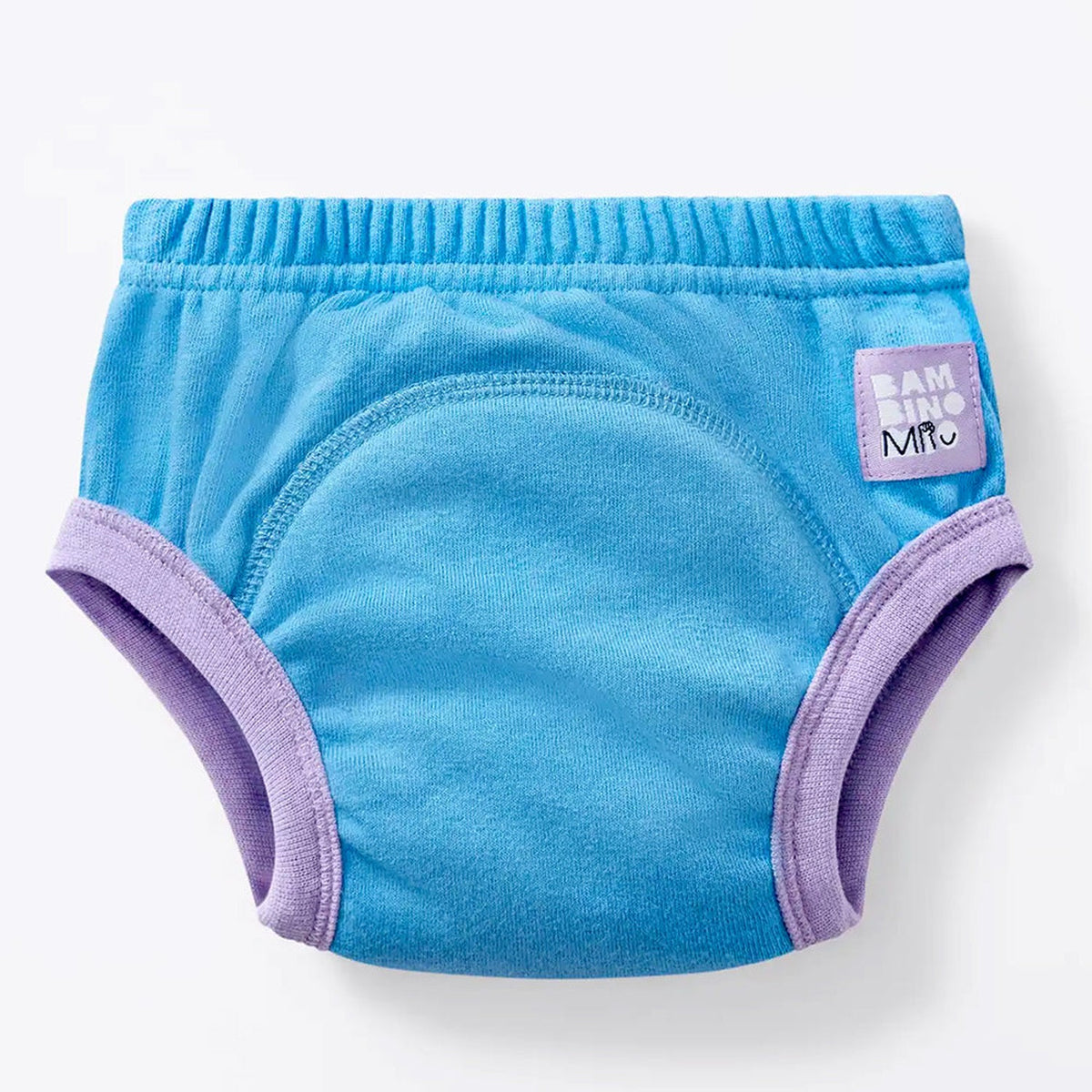 Bambino Mio Trainer (Töpfchen-Trainingshose aus Baumwolle) in Sky (Blau) mit lila Bund
