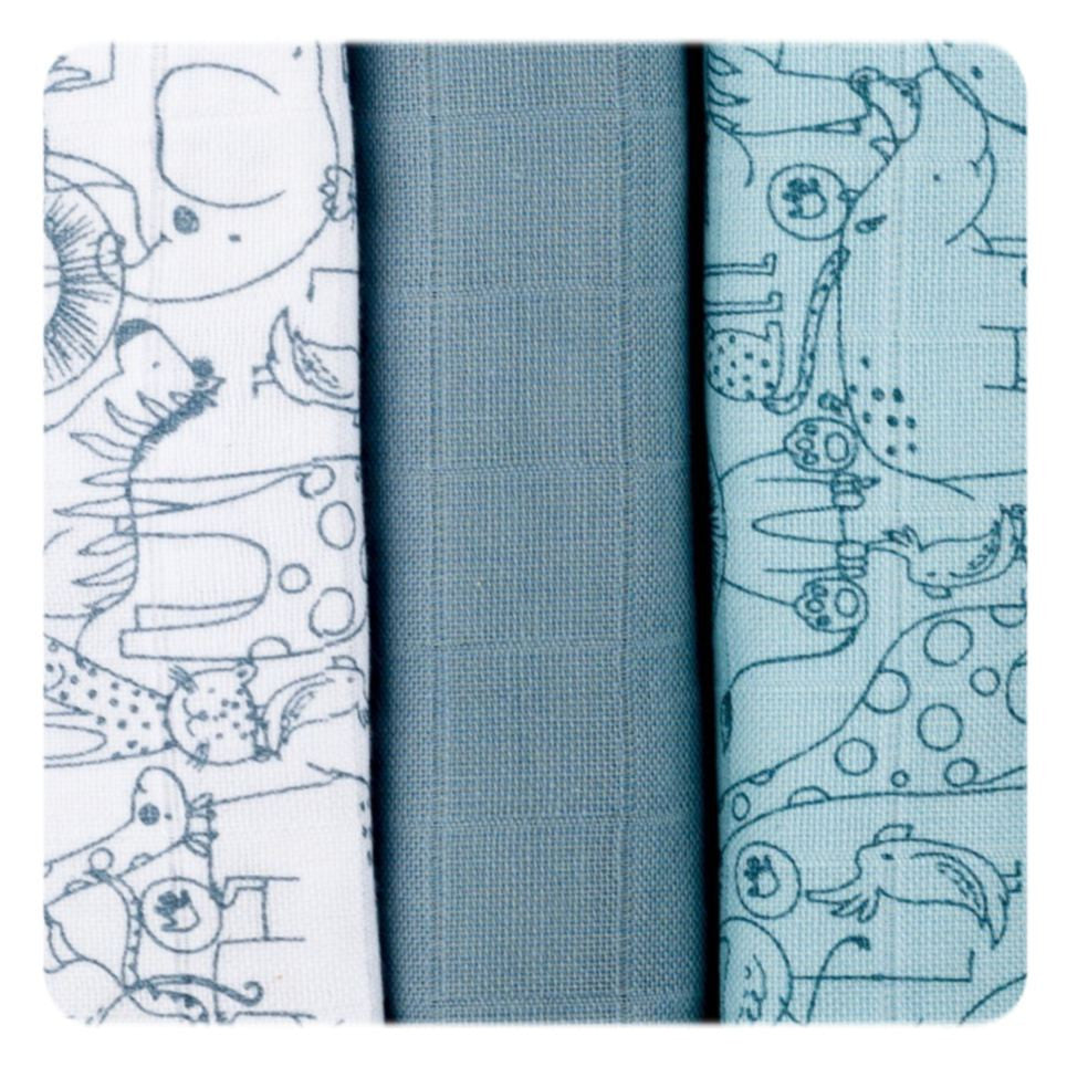 XKKO - Organic Mullwindeln - 100% Bio-Baumwolle - (Alte Zeiten) - 70x70cm