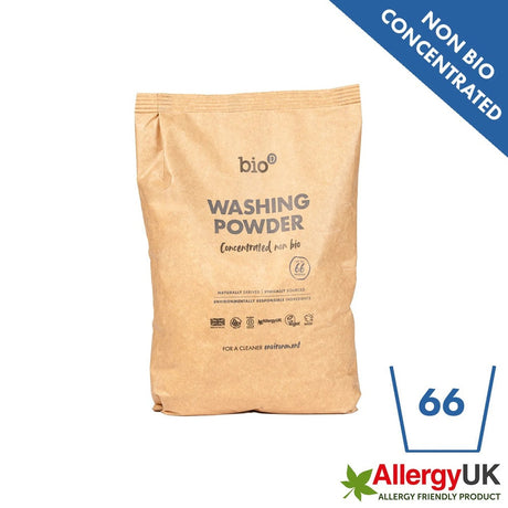 Bio-D Konzentriertes Waschpulver: Non-Bio, Allergy-UK-geprüft, bis 66 Wäschen, für Babywäsche