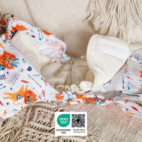 Blümchen Saugeinlage für die Eco Shell 2in1 XL – aus Bambusviskose, in die Überhose eingelegt