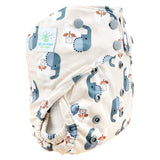 Blümchen Eco Shell 2in1 Überhose mit Druckknöpfen, One Size (3–16 kg) im Design Cozy Elephant – Ansicht 2