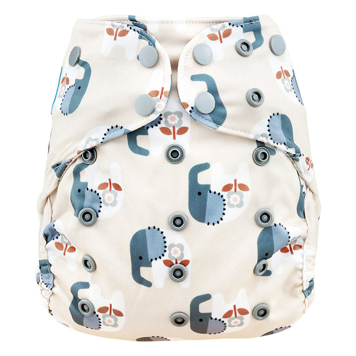 Blümchen Eco Shell 2in1 Überhose mit Druckknöpfen, One Size (3–16 kg) im Design Cozy Elephant