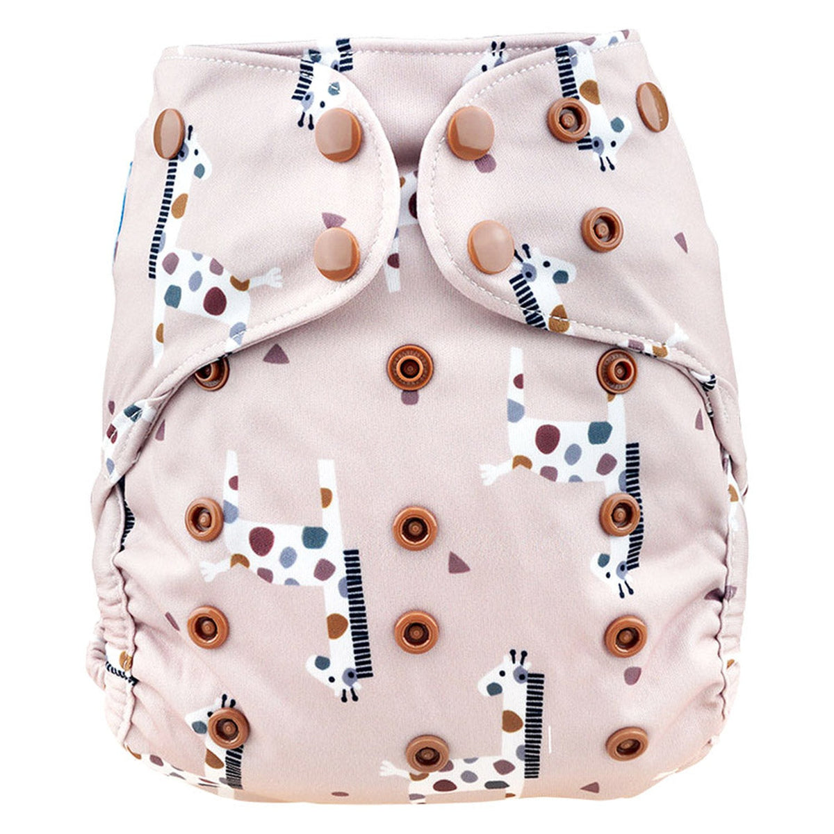 Blümchen Eco Shell 2in1 Überhose mit Druckknöpfen, One Size (3–16 kg) im Design Cozy Giraffe