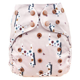 Blümchen Eco Shell 2in1 Überhose mit Druckknöpfen, One Size (3–16 kg) im Design Cozy Giraffe
