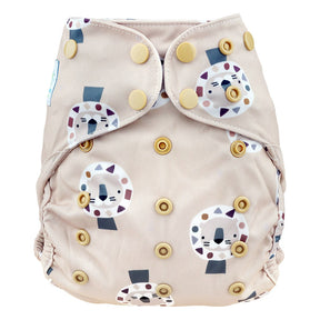 Blümchen Eco Shell 2in1 Überhose mit Druckknöpfen, One Size (3–16 kg) im Design Cozy Lion